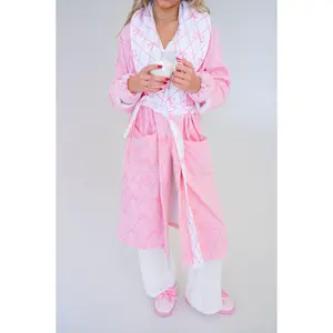 JustKass Bow Robe in Pink
