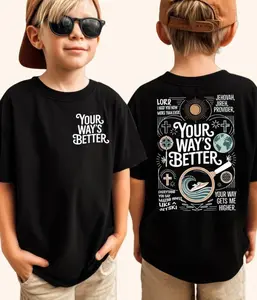 Your Way's Better Shirt, Christian Religious Proverbs 16:9 Bible Verse Youth T-shirt, Sweatshirt Youth Size XS-XL Unisex