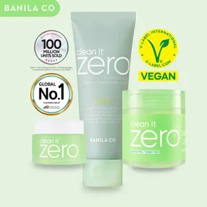 Banila Co Pore Care Trio Bundle - Clean It Zero Charcoal Capsule Pore Clay Mask, Pore Clarifying Cleansing Balm, Green Hydration Toner Pads for Oily & Acne Prone Skin