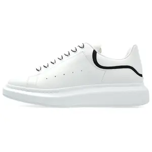 Alexander McQueen Oversized Leather Sneakers for Men with Lace-Up Thick Sole Low-Top Design in White Trending Shoes, House White Official Shoes to Get / Maison Mihara Verifiable, with credentials and supporting global authentication