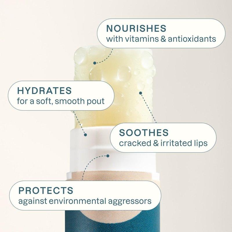 Cliganic Organic Lip Balm Set - Rainforest Fresh for Comfortable Lips - Skincare Daily Hydrating Scent Smooth Soothing Vitamins