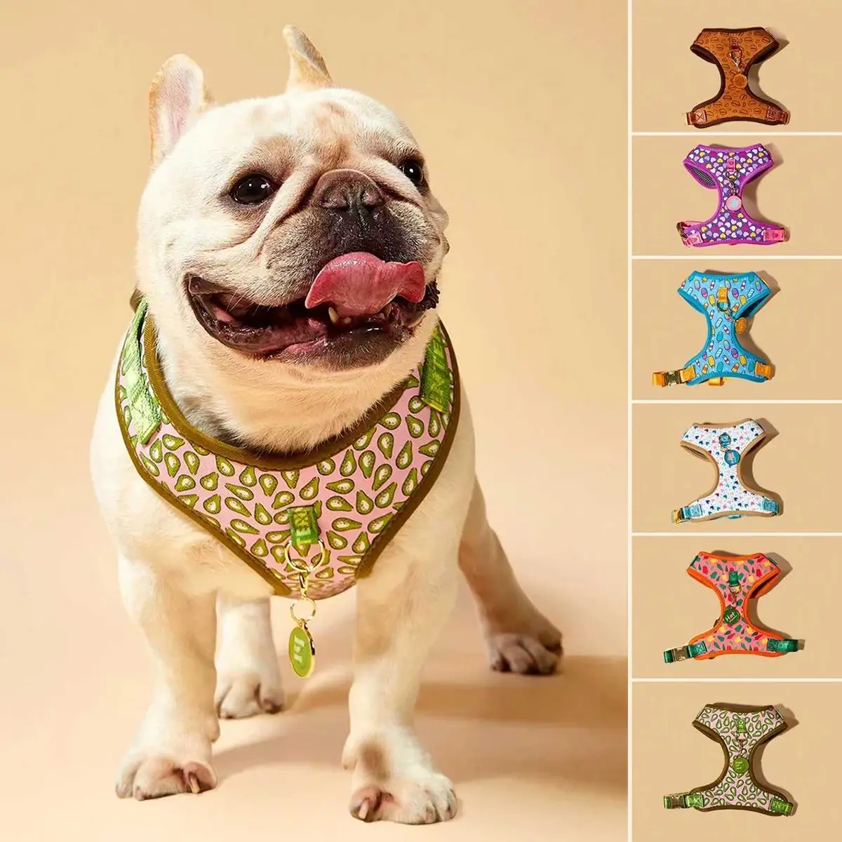 Customized Animal Print Velvet Dog Harness - Adjustable, Breathable, Chew Resistant, Secure Leash Ring, Chic & Romantic Design, Free Personalized ID Tag for Holiday Use