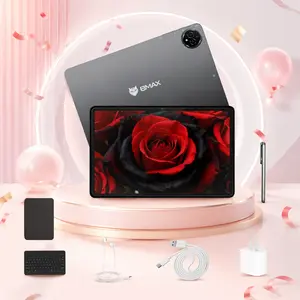【Summer Wins】2026 BMAX-i10PLUS 10.1"  new smart AI Android 16 Octa-Core tablet bundle 6 in 1 with Keyboard Case Stylus Type-C Charging,Adapter and headphones,Bluetooth 6000mAh Battery 5GWIFI Multitasking ,for work,games,study Dual Cameras