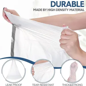 60pcs Drawstring Trash Bags, Small Garbage Bags for Office, Bedroom, Bathroom, 4 Gallon Bin Liners, Waste Bags, Avoid Dirty Hands, Durable Trash Bag