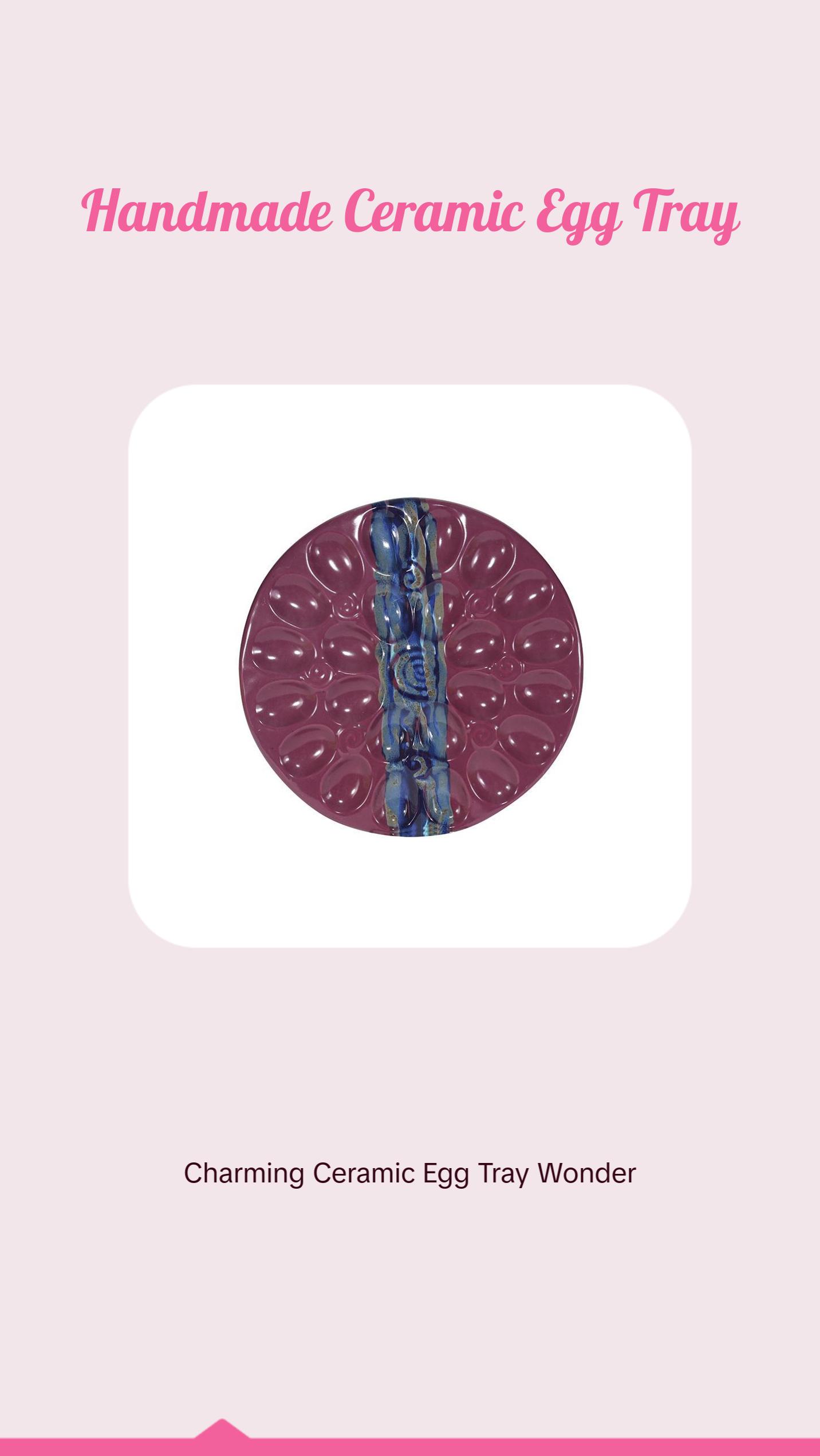 Handmade Ceramic Deviled Egg Tray