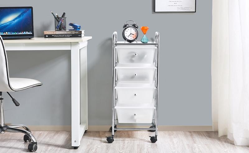 【Heavy Duty】Yaheetech Multiple Drawers Rolling Storage Cart, Multipurpose Organizer Rolling Utility Cart, Easy Assembly Effortless for Mobility Office/Home/School/Beauty Salon Use