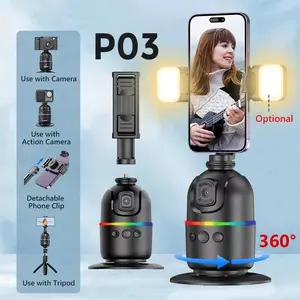 Stabilizer 360° Auto Face Tracking Ai Cloud Mount Desktop Phone Stand Tripod Smartphone Video Vlog Live Streaming