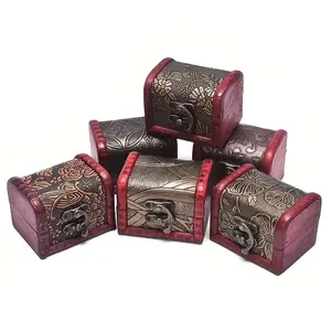 Antique-Style Mini Treasure Chest – Handcrafted Vintage Jewelry & Keepsake Box