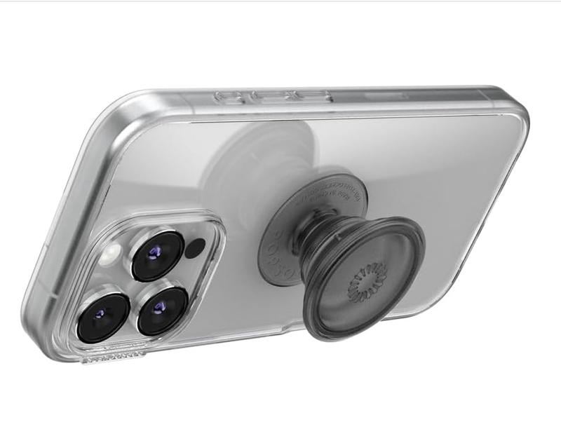 PopSockets Translucent Phone Grip with Expanding Kickstand, PopSockets for Phone, Adhesive Grip, Translucent PopGrip - Translucent Black Smoke