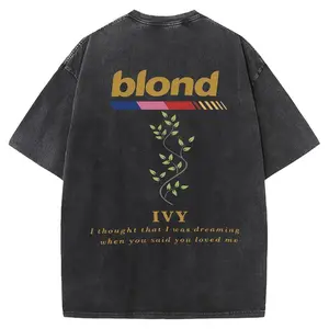 Heavy-Weight Cotton Men's Oversized Solid Drop Shoulder Short Sleeve Tee for Street Wear Vintage Basic Baggy Hip Hop Unisex Acid Wash Top