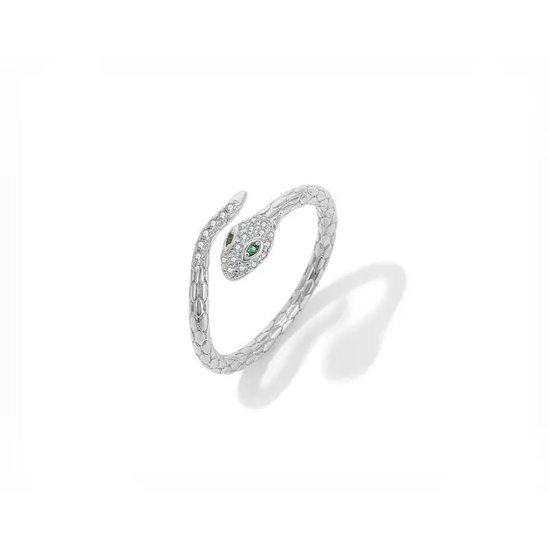 D Silver Serpentine Opening Ring