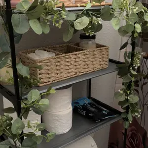 1pc Outdoor Extra-Large Artificial Eucalyptus Vine with Eucalyptus Leaves, Faux Garland for Indoor/Outdoor Use, Wedding Theme, Party Decor, Spring Outdoor Garden Decoration. Suitable for Christmas, Valentine's Day, Wedding Season, Easter, Mother's