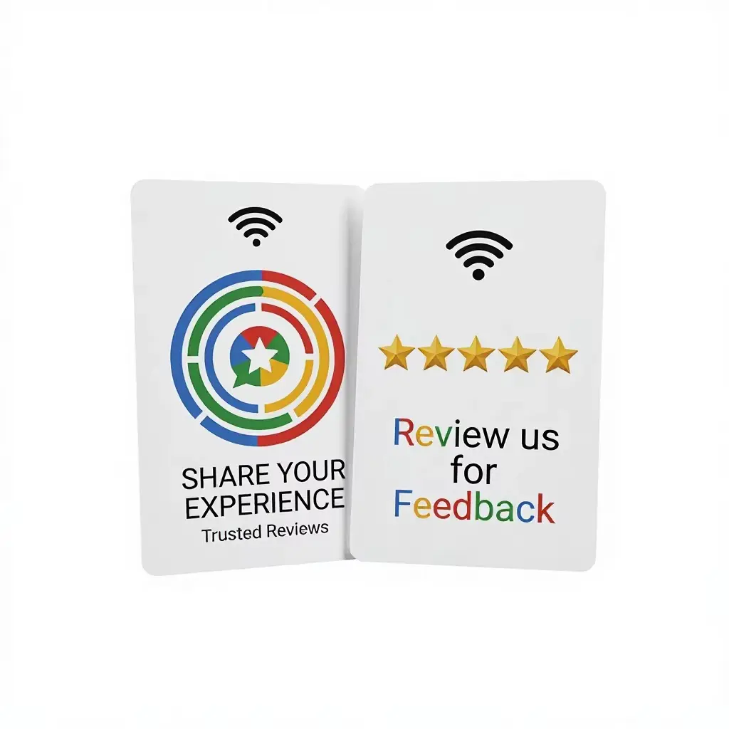 Instant Review Plate (10-Pack) by TapFive – Tap for Instant Reviews – NFC + QR Code Sign – Stick to Wall, Glass, Counter, POS with 3M Adhesive – All Phones – DigiFeel Fast (10 Plates)