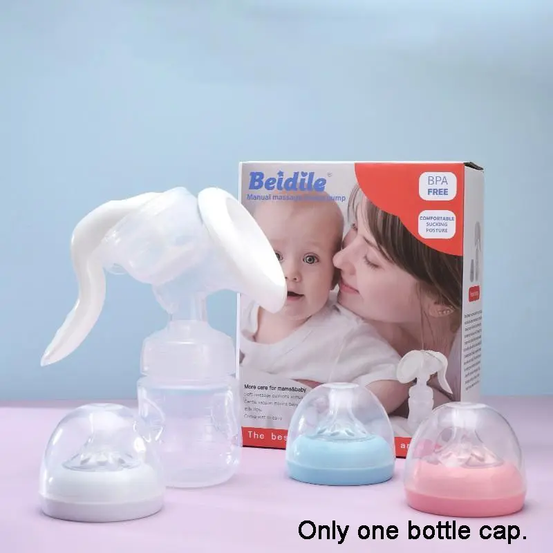 2-In-1 Manual Breast Pump with 150ML Baby Bottle, Small Portable Travel Breast Pump for Breastfeeding, Mummy Newborn, Milk Catcher, Baby Feeding Bottle Pumps & Accessories, Nursing, Breastfeeding Supplies