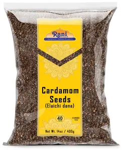 Rani Cardamom (Elachi) Decorticated Seeds Indian Spice 14oz (400g) ~ All Natural | Vegan | Gluten Friendly | NON-GMO | Kosher | Indian Origin