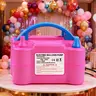 Purple/Rose Red Semi-Automatic Electric Purple Balloon Machine - 600W, 110V-120V, 60HZ, ABS Plastic, Dual Hose, US Plug, Portable, Without Battery, Home Use for Balloon Filling & Party Prep (Toys & Hobbies, Sports & Outdoor Playground Equipment)