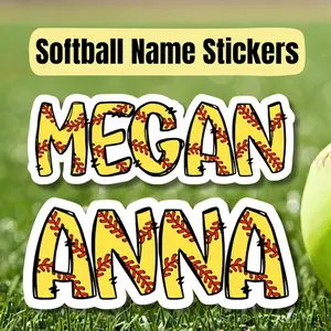 Personalized Softball Name Decal, Softball Helmet Sticker, Custom Softball Name Sticker, Gift for Softball Player O