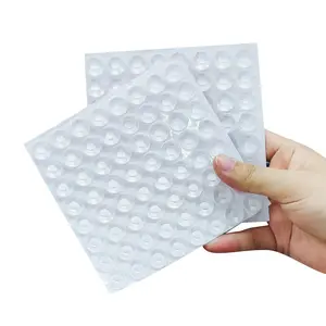 128 Counts Noiseless Cabinet Bumpers Clear Adhesive Silicone Dots for Doors and Drawers