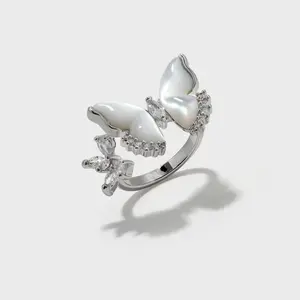 Shell Butterfly Open Ring