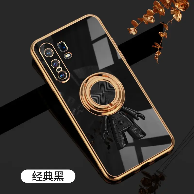 For VIVO X30 Pro 6D Astronaut Electroplated Ring Stand Phone Case HNTKR-0190