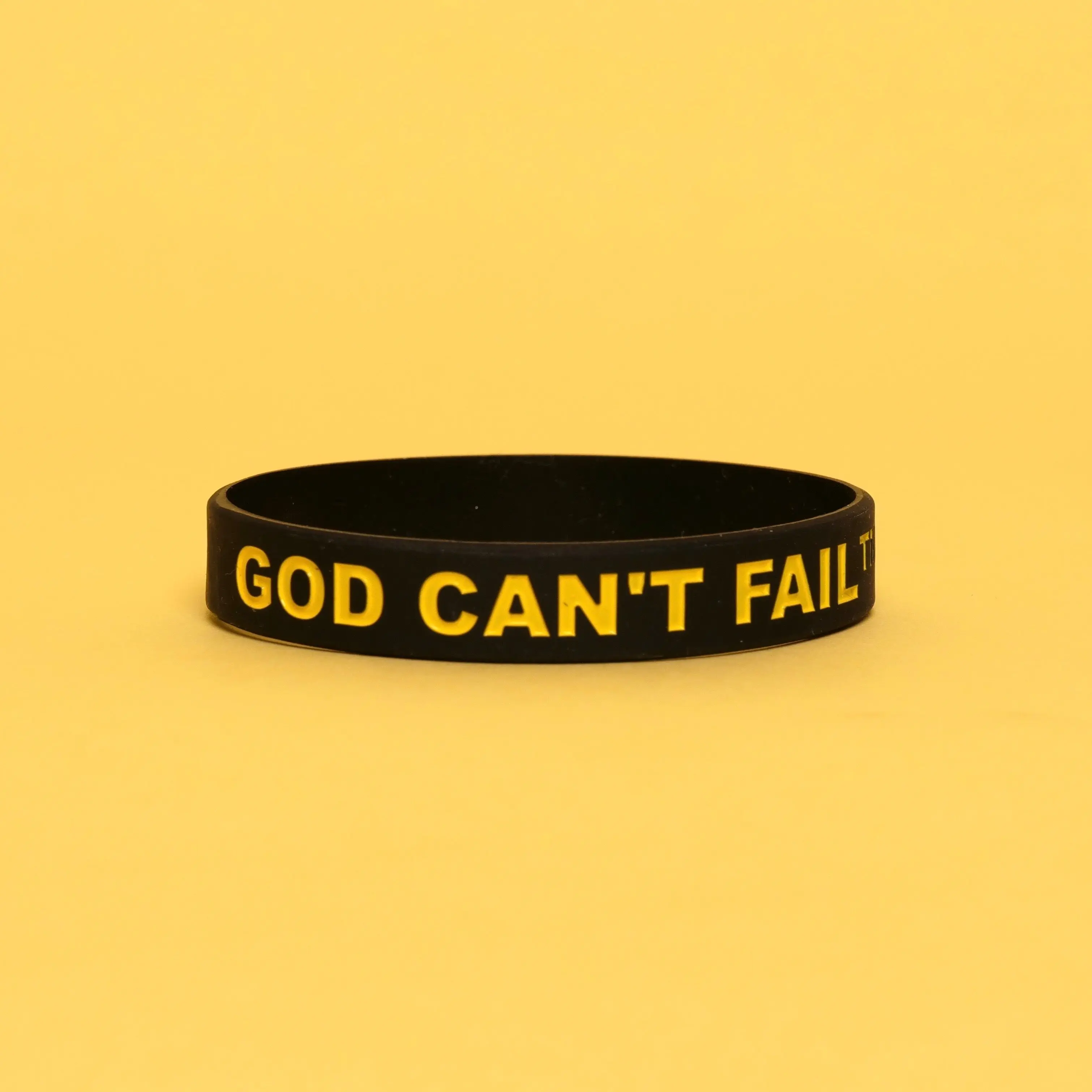 Yellow on Black Wristband