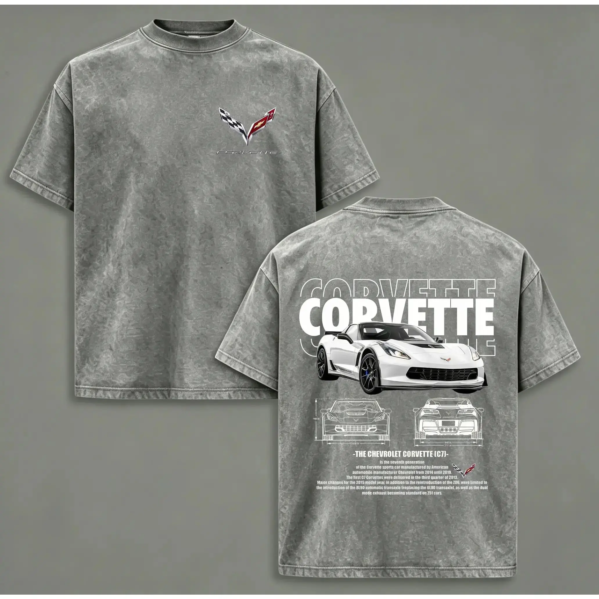funny graphic tee,Vintage Washed American Sports Car Graphic Tee – Retro Corvette Style T-Shirt, 100% Cotton Oversized Muscle Car Shirt for Men & WomenBlokecore / AthleisureCar Graphic / Retro RacingOversized / Streetwear Ultra-soft / Breathable