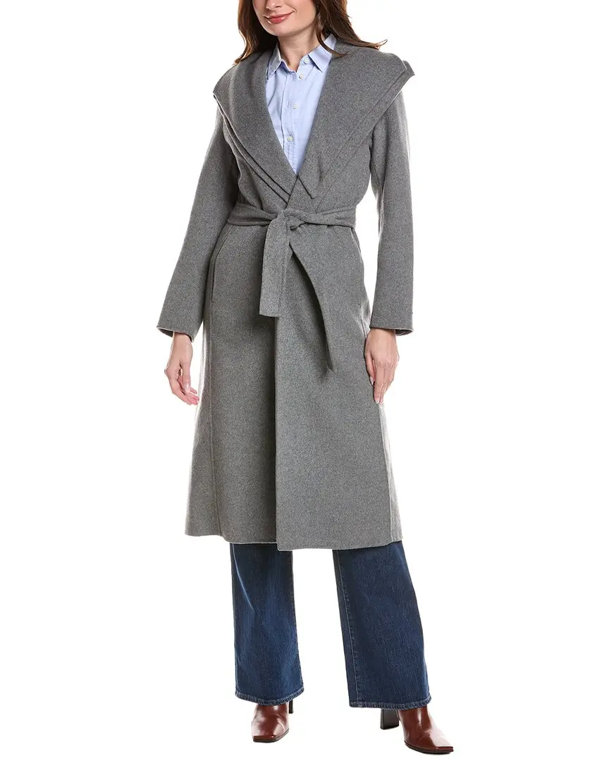 Tahari Elliot Wool-Blend Wrap Coat