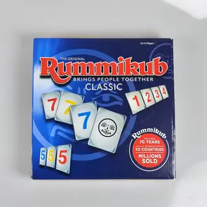 Rummy Classic Large Number Card Game Set, Luxury Thick Cards, Family Strategy Board Game, Israeli Mahjong Style, Adult Leisure Party Game