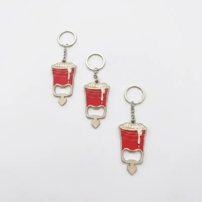 Metal Drinking Keychain 3 pack - shotgun spike + bottle opener