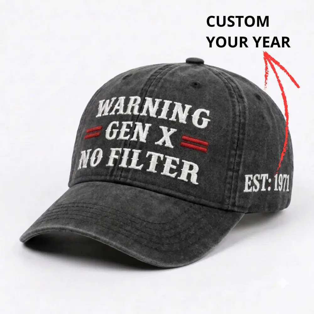 [ CUSTOM YEAR ]  Gen X Embroidered Hat, Personalized Generation X Cap, Gift For Father's Day, Gift For Mom