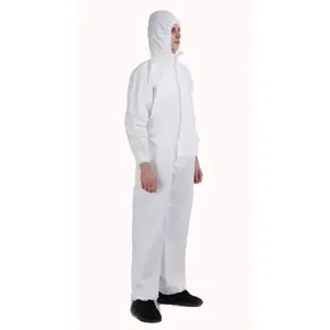 WOWMTN SUITM6 Disposable Hazmat Suit - Full Body Protection Coverall (6-Pack) -M