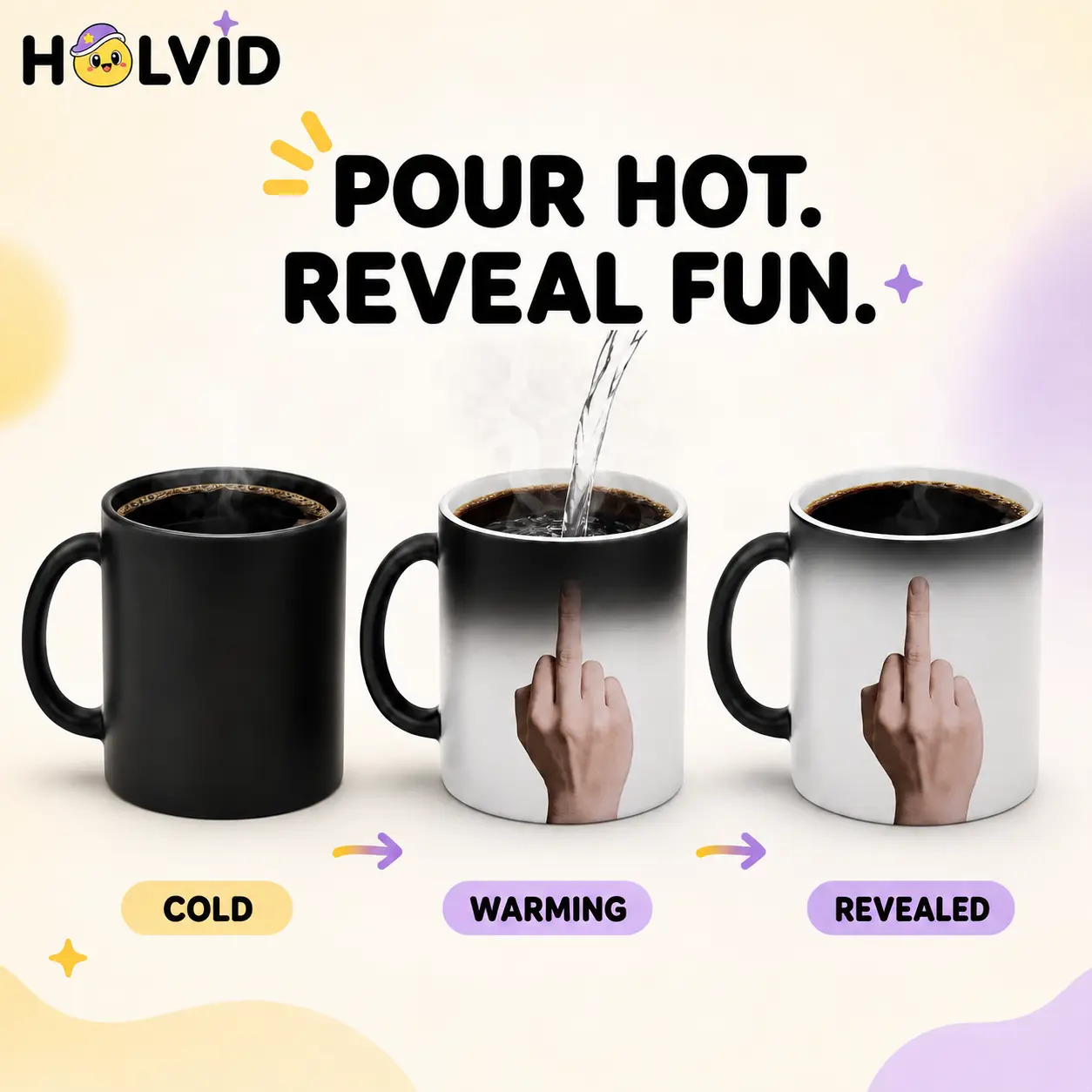 Magic Mug Color Changes with Hot Water Heat Sensitive Coffee Mug, Perfect Father’s Day Gift, Birthday Ceramic Coffee Mug Funny Gifts for Women Men Boss Coworkers Friend Retirement Gifts Stylish summerwins Washable anniversary gag present idea sohochic