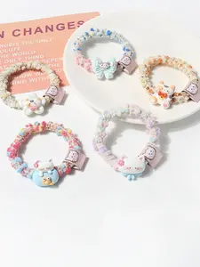 Lucky Calico Cat Hair Ties – Cute Handmade Scrunchies for High Ponytails, Kawaii Cat Hair Accessories Charm, Adorable Daily Hair Bands for Women & Girls