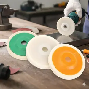4-Inch Wool Polishing Wheel for Angle Grinder, Ultra-Fine White/Orange/Green Felt Buffing Pads for Metal Wood Plastic – Achieve High Gloss, Durable & Easy to Install, Efficient Polishing Disc for DIY & Professional Finishing Projects