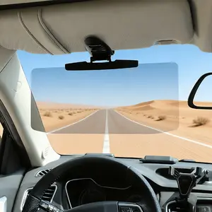 Car Sun Visor Extender with Adjustable Clip-Bracket, Polarized Anti-Glare Visors, Safe Driving, Direct Dashboard Installation