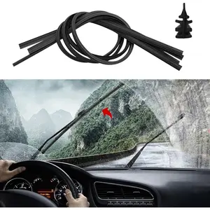 4PCS 26Inch Universal Wiper Blade Rubber Refill, Adjustable Replacement for Front & Rear Windshield Wiper Rubber Strip