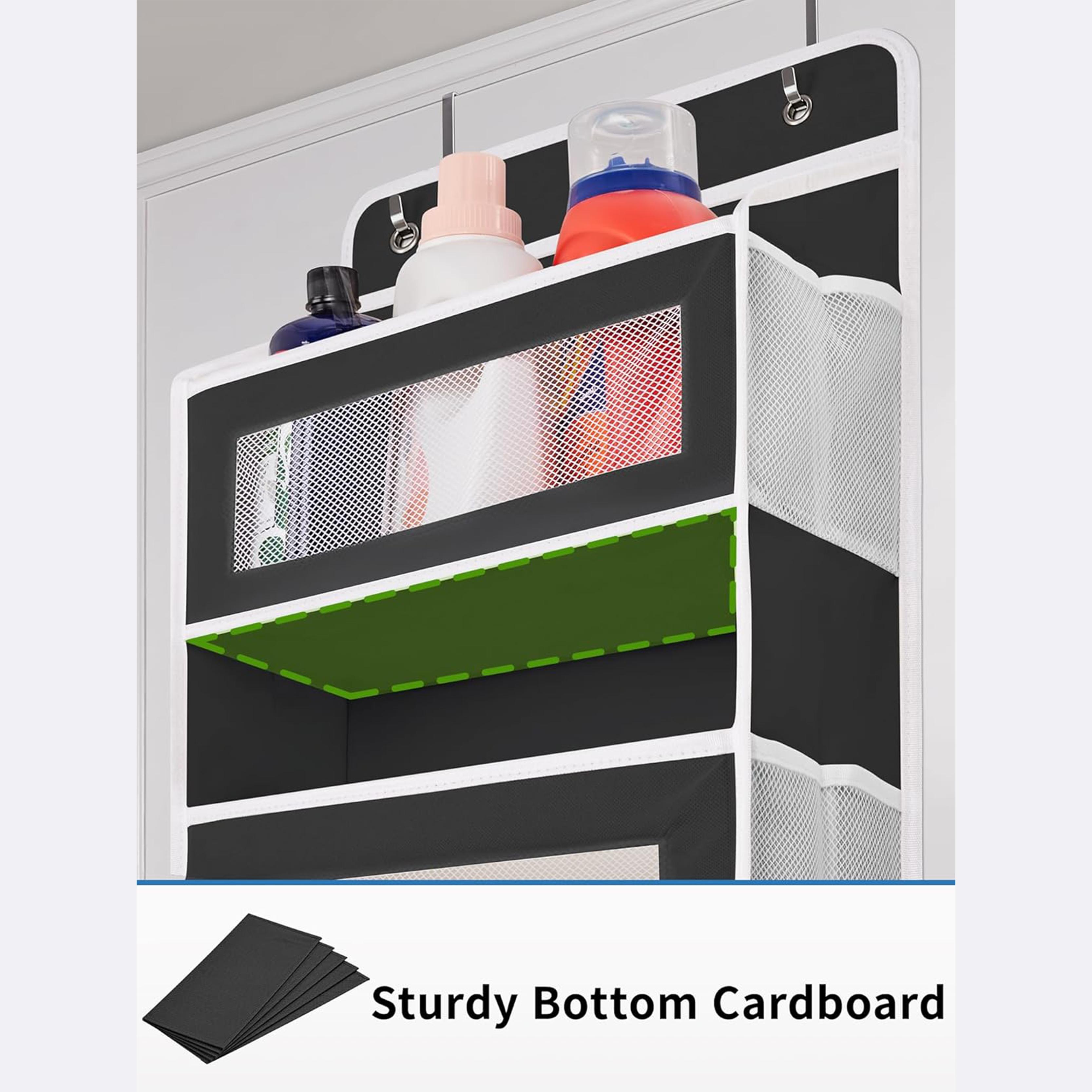 Anti-Tilt Over-The-Door Hanging Bag with 5 Pockets | 44 lb Capacity Weekly Organizer for Clothing, Diapers & Wipes. Perfect for Bedroom, Bathroom, Dorm Storage.