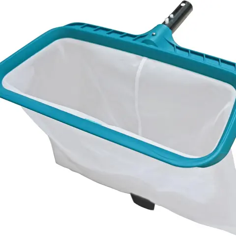 POOLWHALE Heavy-Duty Surface Skimmer - Pole-Compatible Pool Cleaning Tool with 17" Wide Sweep, Liner-Safe Extra-Strength Plastic Frame, Deep Fine Nylon Mesh Bag, Ideal for Above-Ground Pools & Hot Tubs, Pool Nets For Cleaning With Pole, Liner‑Safe Frame