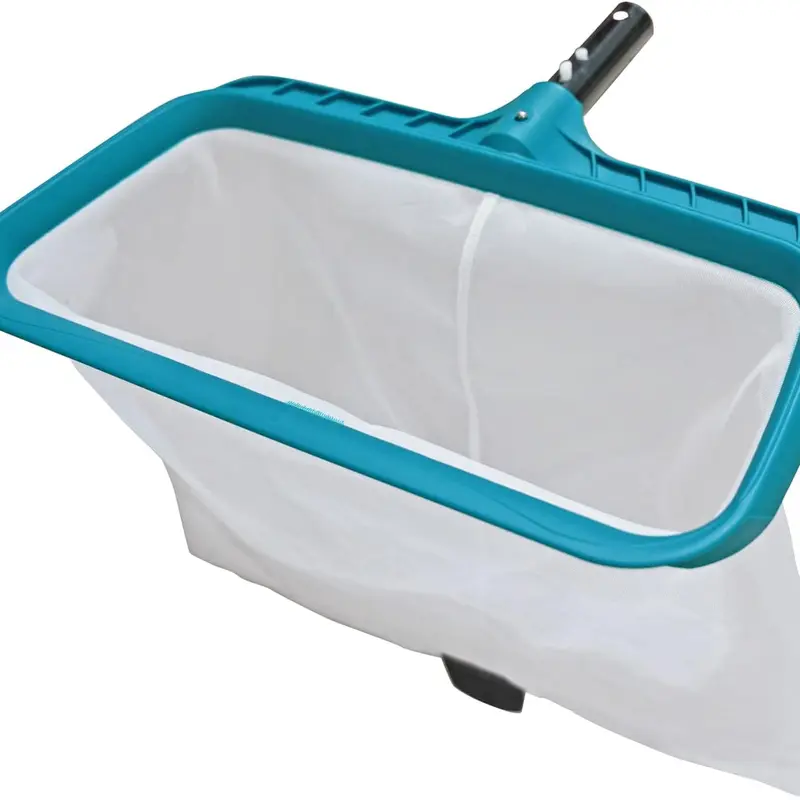 POOLWHALE Heavy-Duty Surface Skimmer - Pole-Compatible Pool Cleaning Tool with 17" Wide Sweep, Liner-Safe Extra-Strength Plastic Frame, Deep Fine Nylon Mesh Bag, Ideal for Above-Ground Pools & Hot Tubs, Pool Nets For Cleaning With Pole, Liner‑Safe Frame