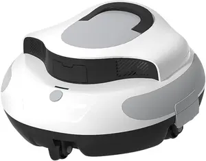 Cordless Robotic Pool Cleaner,100 Mins Automatic Robotic Pool Cleaner Self-Parking Vacuum Suction 5200mAh for Above In-Ground Pool Pool Up to 1000 sq.ft
