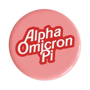 Alpha Omicron Pi Dreamhouse Sorority Button