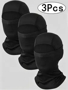 3pcs-West Biking Full Face Bike Mask, Soft & Comfortable, Skin-Friendly, High Elasticity, Breathable, Ideal for Summer & Skiing