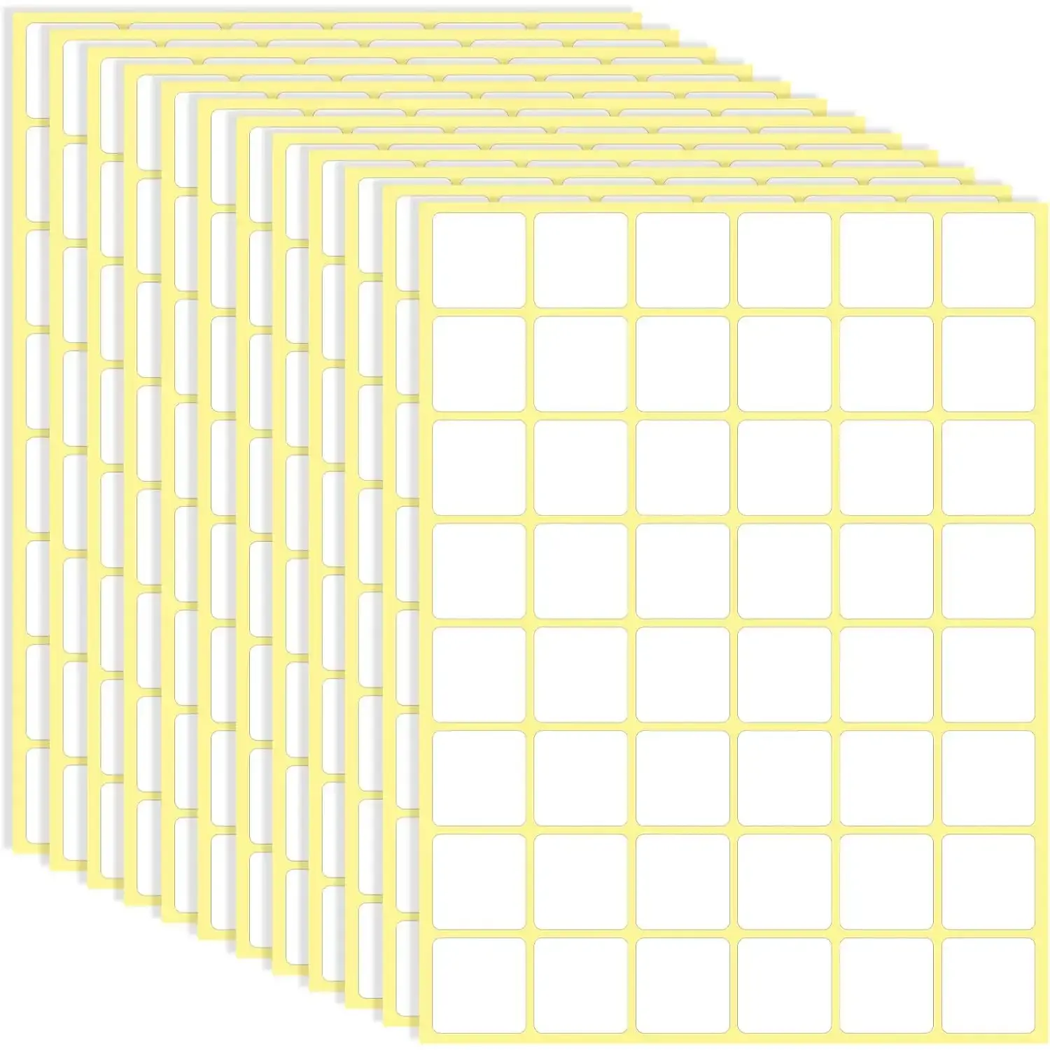 1440 Pcs Blank Date Labels 1" X 1" Labels Stickers for Organizing Square Writable White Labels Food Labels for Jars Boxes File Folders Envelopes School Office Kitchen