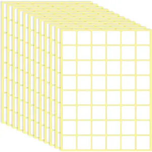 1440 Pcs Blank Date Labels 1" X 1" Labels Stickers for Organizing Square Writable White Labels Food Labels for Jars Boxes File Folders Envelopes School Office Kitchen