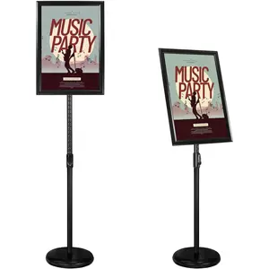 Poster Stand Holder Sign Stands Advertising Display Stand-Oriented Signage Mall Shopping Guide Billboard Wedding Meeting Poster (Black, 11x17inches)