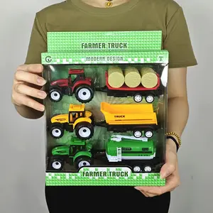 Three-In-One Tractor Toy Set, Realistic Toy Car Model, Boy Toys Gift Box, Birthday Present, Christmas Gift, Class Prize