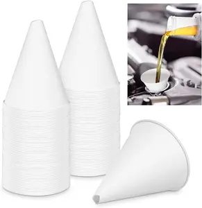 50 count Paper Funnels for  Oil 6 oz Disposable Engine Oil Funnel for Gas  Change Cone Fluid Automotive Use Dispensers or Kitchen Filling Bottle