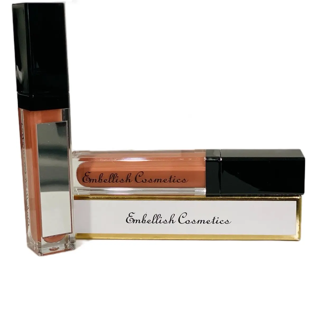 Embellish Cosmetics Dramatics Collection Vegan Lipgloss LED Light with Mirror, Glossy Finish, Available in Various Colors - Makeup, Lipstick, Lip Care