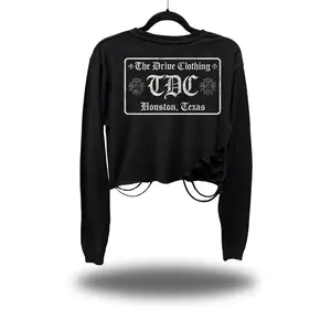 CROSS PATCH ROAD RASH CROP LONG SLEEVE TEE