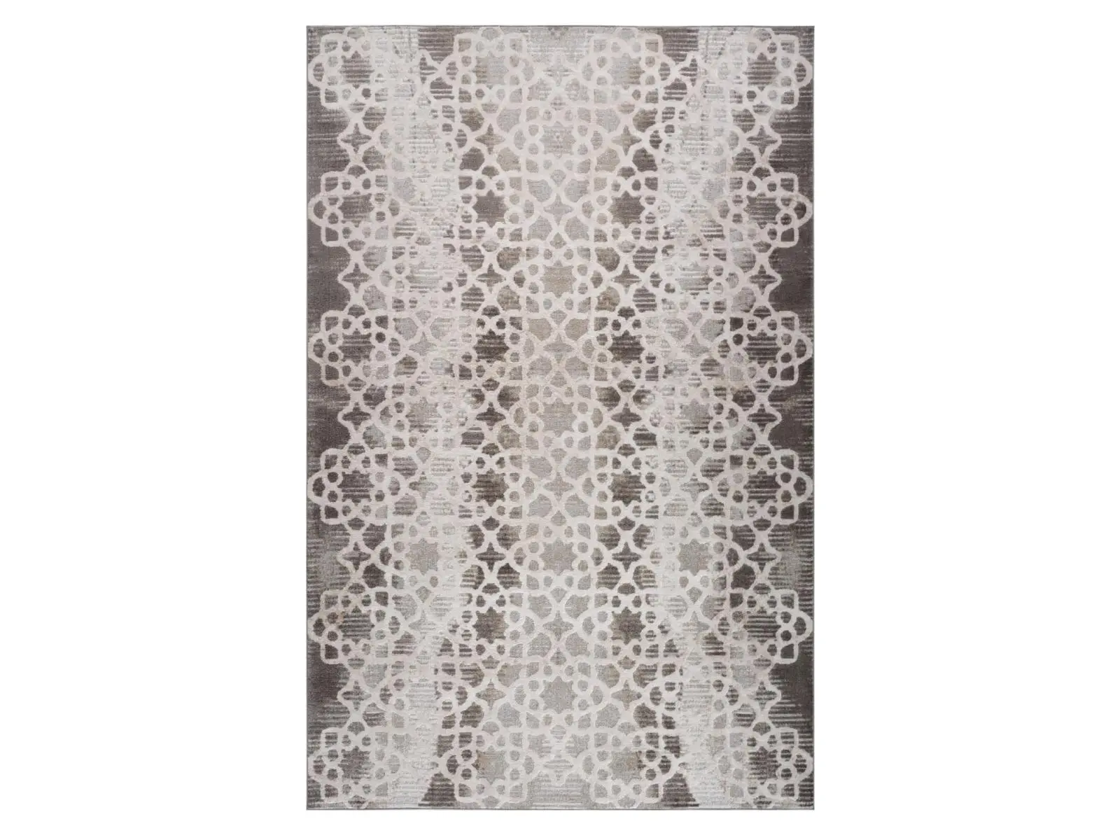212 MAIN Modern Area Rug, 4x6 ft. Machine-Woven Polyester Fiber Rectangle Rug, Brown & Beige, Abstract Design, Distressed Finish, Indoor Use, Modern Area Rugs
